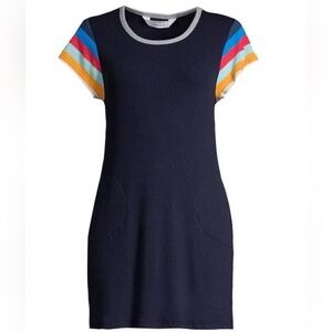 D147 Splendid X Gray Malin Size XS Lifeguard Ribbed T-Shirt Dress